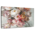 thumbnail image 1 of Elephant Stock Blush Bouquet Wall Art - Horizontal Canvas Wall Art - Living Room Wall Decor - Floral And Botanical Canvas - Pink And Gray Decor By Danhui Nai - 12" x 8", 1 of 8