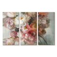thumbnail image 1 of Elephant Stock Blush Bouquet Wall Art - Horizontal Multi Panel Canvas - Living Room Wall Decor - Floral And Botanical Multi Panel - Pink And Gray Decor By Danhui Nai - 23" x 14", 1 of 4