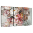 thumbnail image 1 of Elephant Stock Blush Bouquet Wall Art - Horizontal Multi Panel Canvas - Living Room Wall Decor - Floral And Botanical Multi Panel - Pink And Gray Decor By Danhui Nai - 74" x 48", 1 of 8