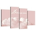 thumbnail image 1 of Elephant Stock Blush Pink Dream Wall Art - Horizontal Multi Panel Canvas - Bedroom Wall Decor - Inspirational And Typography Multi Panel - Pink And White Decor By Urban Epiphany - 84" x 54", 1 of 8