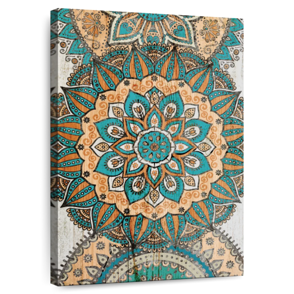 Elephant Stock Boho Mandala Symbol Wall Art - Decor Elements Canvas Canvas - 8" x 12"