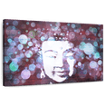 thumbnail image 1 of Elephant Stock Bokeh Buddha Wall Art - Horizontal Canvas Wall Art - Living Room Wall Decor - People Canvas - Blue And Purple Decor - 24" x 16", 1 of 8