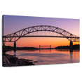 thumbnail image 1 of Elephant Stock Bourne Bridge Sunset Wall Art - Horizontal Canvas Wall Art - Living Room Wall Decor - Architecture Canvas - Gray And Orange Decor - 12" x 8", 1 of 8