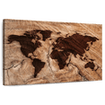 thumbnail image 1 of Elephant Stock Branded Wood World Map Wall Art - Horizontal Canvas Wall Art - Living Room Wall Decor - Map Canvas - Brown And Beige Decor - 12" x 8", 1 of 8