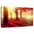 thumbnail image 1 of Elephant Stock Bright Red Forest Wall Art - Horizontal Canvas Wall Art - Living Room Wall Decor - Nature Canvas - Red And Yellow Decor - 12" x 8", 1 of 8