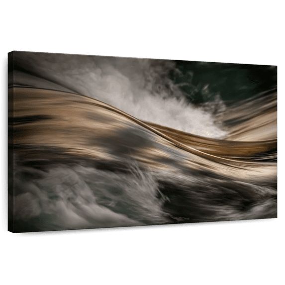 Elephant Stock Bronze Wall Art - Horizontal Canvas Wall Art - Living Room Wall Decor - Abstract Canvas - Orange And Brown Decor By Ursula Abresch - 12" x 8"