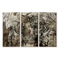 thumbnail image 1 of Elephant Stock Brown Tiger Wall Art - Horizontal Multi Panel Canvas - Living Room Wall Decor - Animal Multi Panel - Brown And Gray Decor By Irena Orlov - 74" x 48", 1 of 4