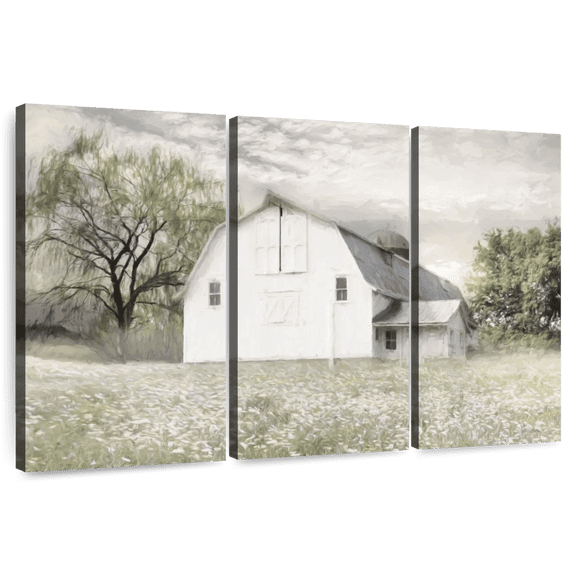 Elephant Stock Brownsville Sunrise Wall Art - Horizontal Multi Panel Canvas - Living Room Wall Decor - Architecture Multi Panel - Beige And Brown Decor By Lori Deiter - 33" x 20"