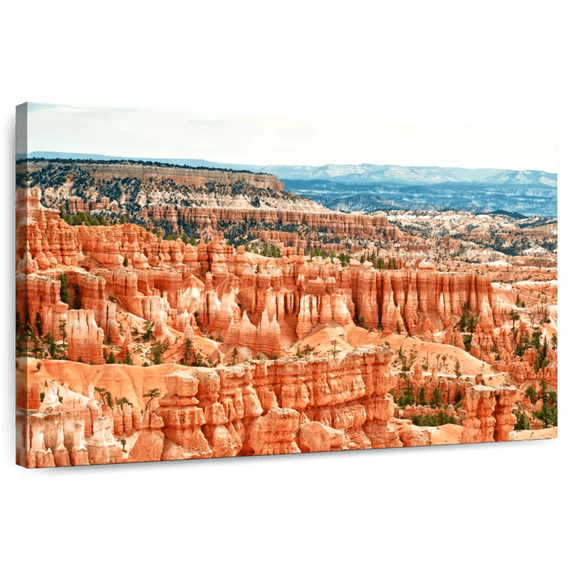 Elephant Stock Bryce Canyon Morning View Wall Art - Horizontal Canvas Wall Art - Living Room Wall Decor - Nature Canvas - Blue And Orange Decor By Philippe Hugonnard - 24" x 16"
