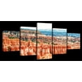 thumbnail image 1 of Elephant Stock Bryce Canyon Morning View Wall Art - Horizontal Multi Panel Canvas - Living Room Wall Decor - Nature Multi Panel - Blue And Orange Decor By Philippe Hugonnard - 36" x 15", 1 of 4