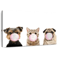 thumbnail image 1 of Elephant Stock Bubble Gum Animal Pets Wall Art - Horizontal Canvas Wall Art - Living Room Wall Decor - Humor Canvas - White And Black Decor - 12" x 8", 1 of 8
