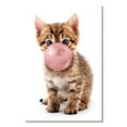 thumbnail image 1 of Elephant Stock Bubble Gum Kitten Wall Art - Vertical Canvas Wall Art - Kids Room Wall Decor - Humor Canvas - Beige And Pink Decor - 24" x 36", 1 of 4
