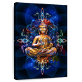 thumbnail image 1 of Elephant Stock Buddha In Lotus Pose Wall Art - Vertical Canvas Wall Art - Living Room Wall Decor - Wellness Canvas - Blue And Orange Decor - 8" x 12", 1 of 5