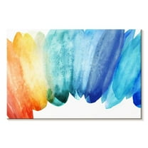 Elephant Stock Burst Of Rainbow Wall Art - Horizontal Canvas Wall Art - Living Room Wall Decor - Abstract Canvas - Blue And Teal Decor By Eva Watts - 12" x 8"