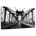 thumbnail image 1 of Elephant Stock Bw Roebling Bridge Wall Art - Horizontal Canvas Wall Art - Living Room Wall Decor - Architecture Canvas - Black And White Decor - 39" x 26", 1 of 8