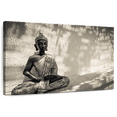 thumbnail image 1 of Elephant Stock Bw Thai Buddha Wall Art - Horizontal Canvas Wall Art - Living Room Wall Decor - Religion And Spirituality Canvas - Gray And Beige Decor - 39" x 26", 1 of 8