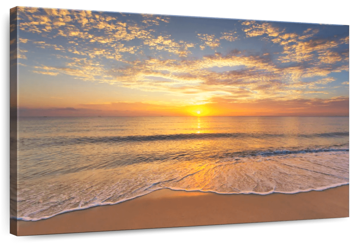 Elephant Stock Calming Ocean View Wall Art - Horizontal Canvas Wall Art ...