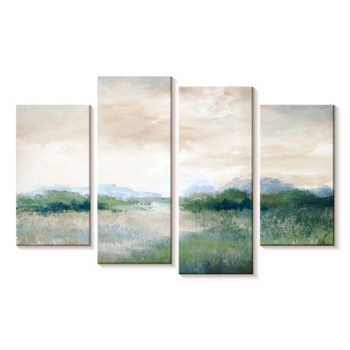 Elephant Stock Calming Vista Wall Art - Horizontal Multi Panel Canvas ...