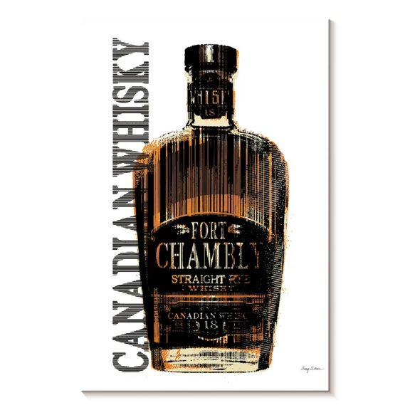 Elephant Stock Canadian Whisky Wall Art - Vertical Canvas Wall Art - Dining Room Wall Decor - Food And Drink Canvas - Black And Beige Decor By Avery Tillmon - 8" x 12"