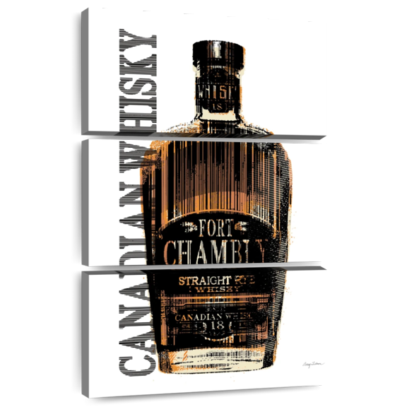 Elephant Stock Canadian Whisky Wall Art - Vertical Multi Panel Canvas - Mancave Wall Decor - Food And Drink Multi Panel - Black And Beige Decor By Avery Tillmon - 20" x 32"