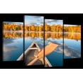 thumbnail image 1 of Elephant Stock Canoe Paddle Wall Art - Horizontal Multi Panel Canvas - 4 Pieceliving Room Wall Decor - Photography Hobbies And Lifestyle Multi Panel - Gray And Blue Decor - 24" x 14", 1 of 4