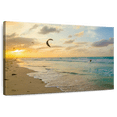 thumbnail image 1 of Elephant Stock Caribbean Kitesurfing Wall Art - Horizontal Canvas Wall Art - Living Room Wall Decor - Sports Canvas - Blue And Brown Decor - 12" x 8", 1 of 8