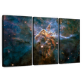 thumbnail image 1 of Elephant Stock Carina Nebula Mystic Mountain Wall Art - Horizontal Multi Panel Canvas - Living Room Wall Decor - Astronomy & Space Multi Panel - Brown And Blue Decor By Nasa - 57" x 36", 1 of 8