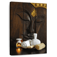 thumbnail image 1 of Elephant Stock Carved Wooden Buddha Wall Art - Vertical Canvas Wall Art - Living Room Wall Decor - Wellness Canvas - Brown And Gold Decor - 26" x 39", 1 of 8