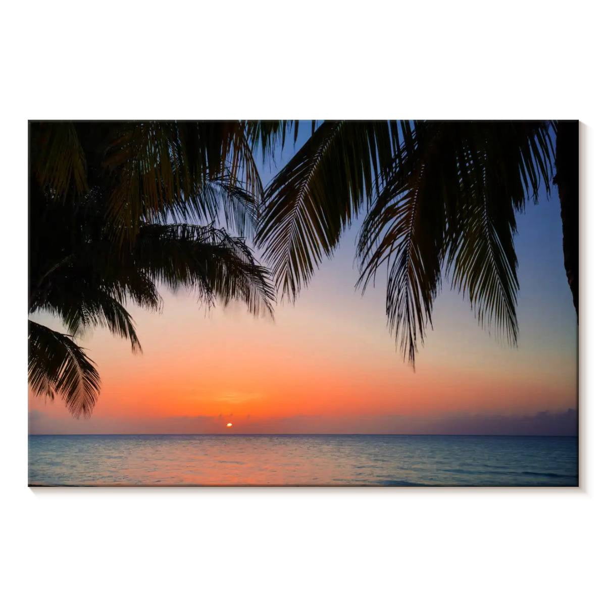 Elephant Stock Cayo Coco Beach Sunset Wall Art - Horizontal Canvas Wall ...