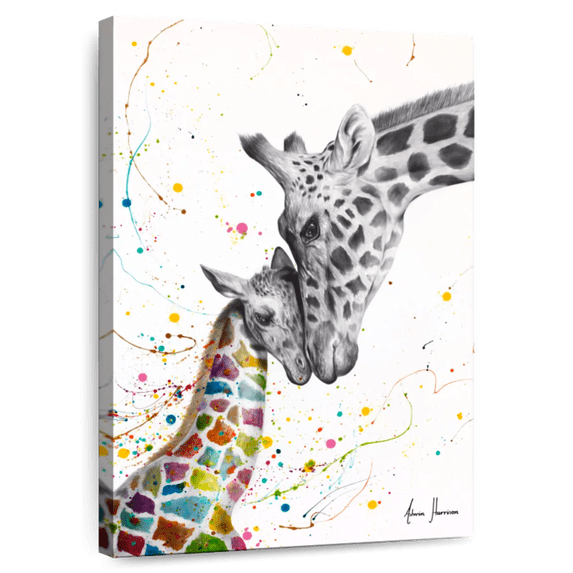 Elephant Stock Celebration Of Love Wall Art - Vertical Canvas Wall Art - Kids Room Wall Decor - Animal Canvas - White And Gray Decor By Ashvin Harrison - 24" x 36"