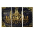 thumbnail image 1 of Elephant Stock Chandelier Poetry Wall Art - Horizontal Multi Panel Canvas - Living Room Wall Decor - Decor Elements Multi Panel - Gold And Blue Decor - 50" x 32", 1 of 4