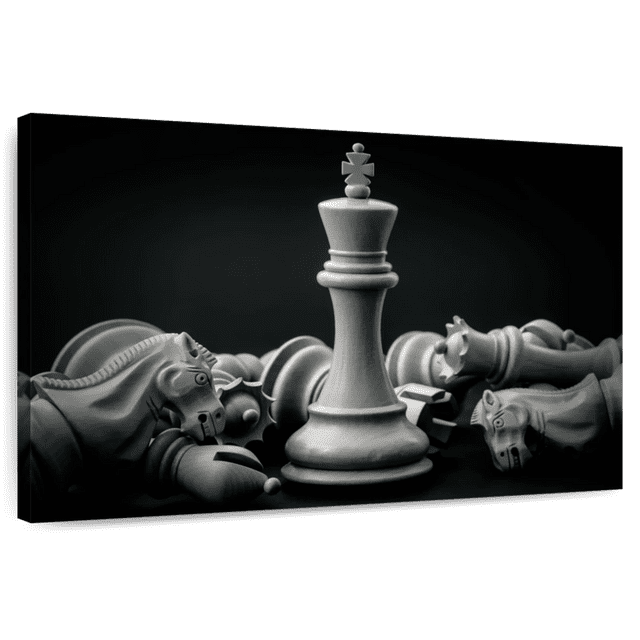 Elephant Stock Chess King Wall Art - Horizontal Canvas Wall Art ...