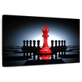 thumbnail image 1 of Elephant Stock Chess Red King Wall Art - Horizontal Canvas Wall Art - Living Room Wall Decor - Hobbies And Lifestyle Canvas - Black And Red Decor - 39" x 26", 1 of 8