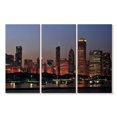 thumbnail image 1 of Elephant Stock Chicago Twilight Wall Art - Horizontal Multi Panel Canvas - Living Room Wall Decor - Places Multi Panel - Gray And Black Decor - 65" x 42", 1 of 4