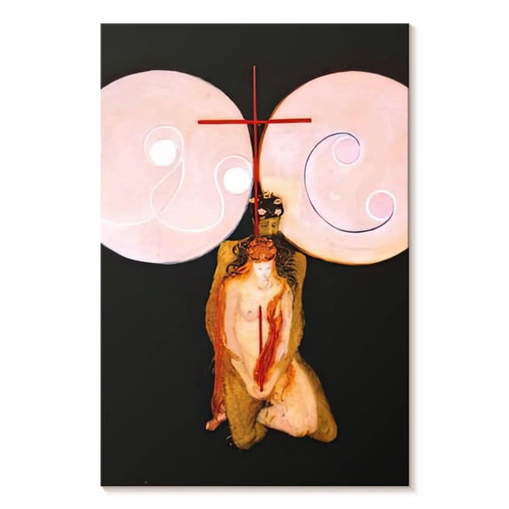 Elephant Stock Christ Untitled Wall Art - Vertical Canvas Wall Art - Living Room Wall Decor - Religion And Spirituality Canvas - Black And Orange Decor By Hilma Af Klint - 8" x 12"