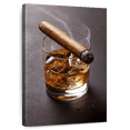 thumbnail image 1 of Elephant Stock Cigar On Whiskey Glass Wall Art - Vertical Canvas Wall Art - Living Room Wall Decor - Food And Drink Canvas - Gray And Brown Decor - 20" x 30", 1 of 8