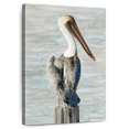 thumbnail image 1 of Elephant Stock Classic Brown Pelican Wall Art - Vertical Canvas Wall Art - Living Room Wall Decor - Animal Canvas - Brown And Blue Decor By Stellar Design Studio - 34" x 51", 1 of 8