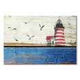thumbnail image 1 of Elephant Stock Classic Lighthouse Wall Art - Horizontal Canvas Wall Art - Living Room Wall Decor - Nautical Canvas - Blue And Brown Decor - 45" x 30", 1 of 4