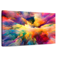 thumbnail image 1 of Elephant Stock Cloud Convergence Abstract Wall Art - Horizontal Canvas Wall Art - Living Room Wall Decor - Abstract Canvas - Orange And Gray Decor - 30" x 20", 1 of 8