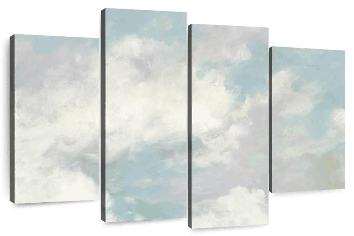 Elephant Stock Clouds Above Wall Art - Horizontal Multi Panel Canvas ...
