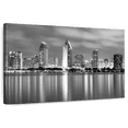 thumbnail image 1 of Elephant Stock Cloudy Day San Diego Wall Art - Horizontal Canvas Wall Art - Living Room Wall Decor - City Canvas - Black And Gray Decor - 36" x 24", 1 of 8