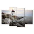 thumbnail image 1 of Elephant Stock Coastal Castle Hill Lighthouse Wall Art - Horizontal Multi Panel Canvas - Living Room Wall Decor - Nautical Multi Panel - Gray And Brown Decor - 43" x 27", 1 of 4