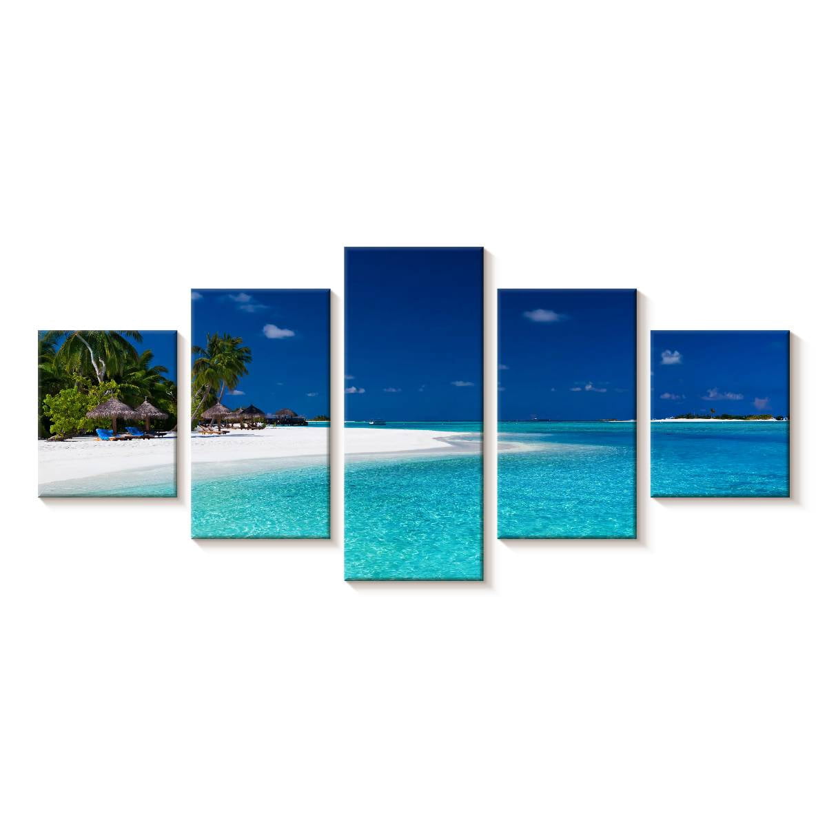 Elephant Stock Coastal Lagoon Paradise Wall Art - Horizontal Multi ...