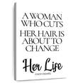 thumbnail image 1 of Elephant Stock Coco Chanel Hair Quote Wall Art - Vertical Canvas Wall Art - Living Room Wall Decor - Inspirational And Typography Canvas - White And Black Decor - 8" x 12", 1 of 8