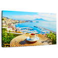 thumbnail image 1 of Elephant Stock Coffee At Naples Wall Art - Horizontal Canvas Wall Art - Dining Room Wall Decor - Food And Drink Canvas - Blue And Brown Decor - 12" x 8", 1 of 8