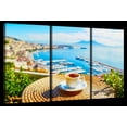 thumbnail image 1 of Elephant Stock Coffee At Naples Wall Art - Horizontal Multi Panel Canvas - 3 Piecedining Room Wall Decor - Photography Food And Drink Multi Panel - Blue And Brown Decor - 65" x 42", 1 of 4