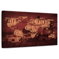 thumbnail image 1 of Elephant Stock Coffee And Tea World Map Wall Art - Horizontal Canvas Wall Art - Living Room Wall Decor - Inspirational And Typography Canvas - Red And Orange Decor - 48" x 32", 1 of 8