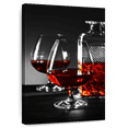 thumbnail image 1 of Elephant Stock Cognac Drinks Wall Art - Vertical Canvas Wall Art - Living Room Wall Decor - Food And Drink Canvas - Black And Red Decor - 26" x 39", 1 of 8