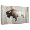 thumbnail image 1 of Elephant Stock Colorful Bison On Wood Wall Art - Horizontal Canvas Wall Art - Living Room Wall Decor - Animal Canvas - Brown And Gray Decor By Avery Tillmon - 12" x 8", 1 of 8