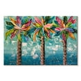 thumbnail image 1 of Elephant Stock Colorful Palms Wall Art - Horizontal Canvas Wall Art - Living Room Wall Decor - Floral And Botanical Canvas - Teal And Brown Decor By Estelle Grengs - 30" x 20", 1 of 4